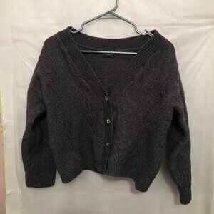 Daniel Hechter Paris Womens Cable Knit Cardigan Small Wool Fall Core